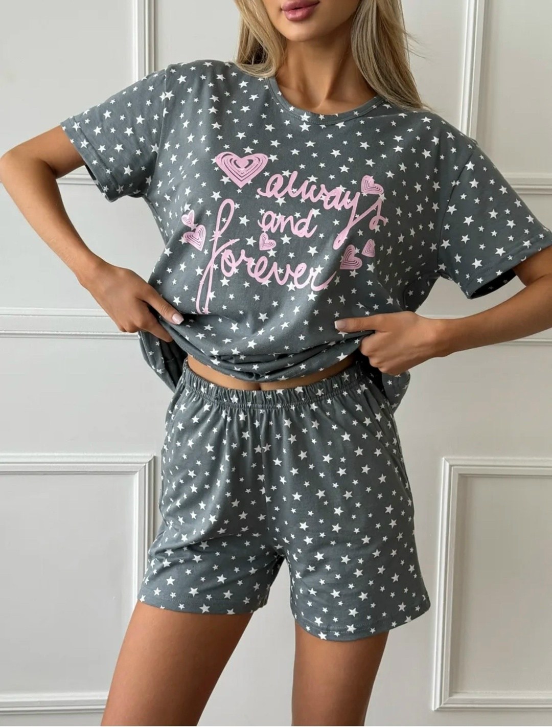 пижама женская с шортами,пижама с шортами laik moll,пижама с шортами,женские пижамы,пижама с шортами хлопок deby do 241962925