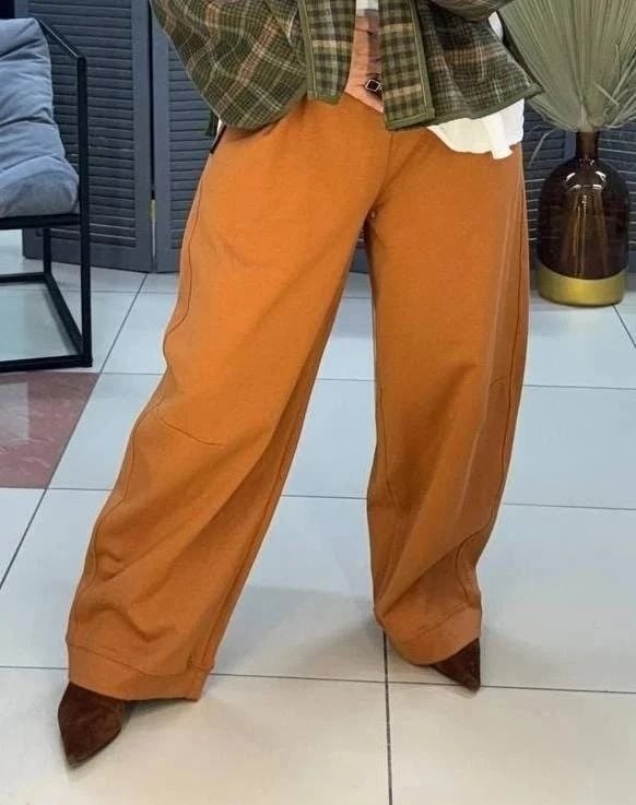 широкие брюки,женские широкие брюки,брюки женские палаццо,оранжевые брюки,женские брюки