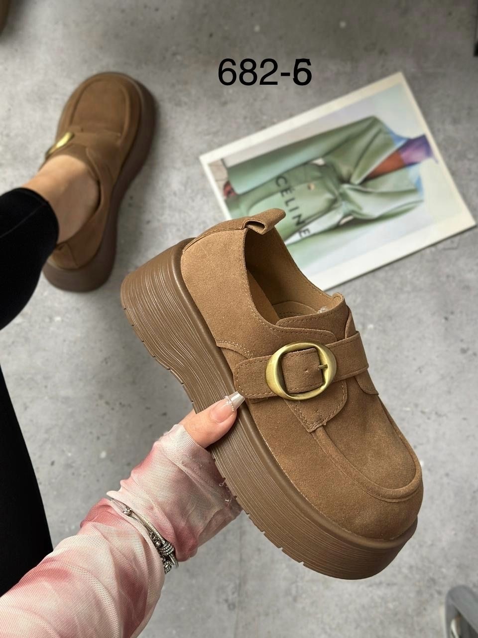 ,замшевые женские туфли-лоферы на платформе, повседневные,женская ,модная женская