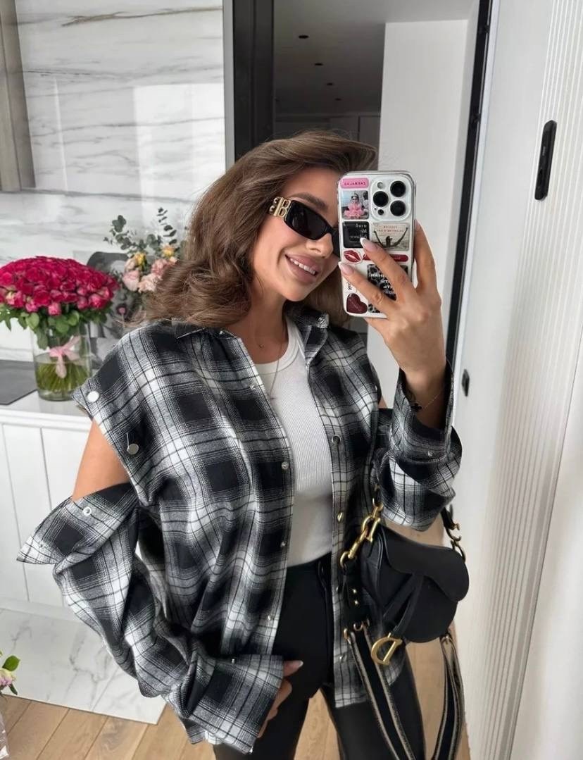 рубашка в клетку женская,рубашка в клетку,рубашка оверсайз в клетку женская,женская рубашка,рубашка в клетку теплая