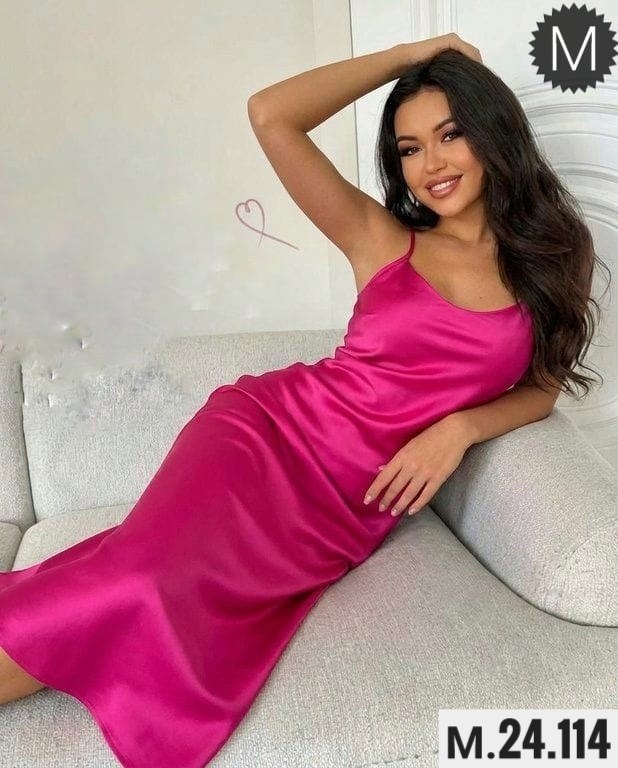 атласное платье,платье комбинация фуксия,платье комбинация,шелковое платье комбинация,нарядное платье