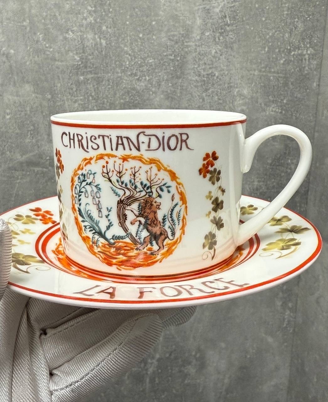 тарелка christian dior la force 26 см,dior посуда,чайная пара фарфоровая dior,чайная пара кристиан диор,посуда диор таро