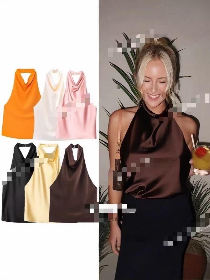 топ женский,коричневый топ,платья,,топ с открытой спиной