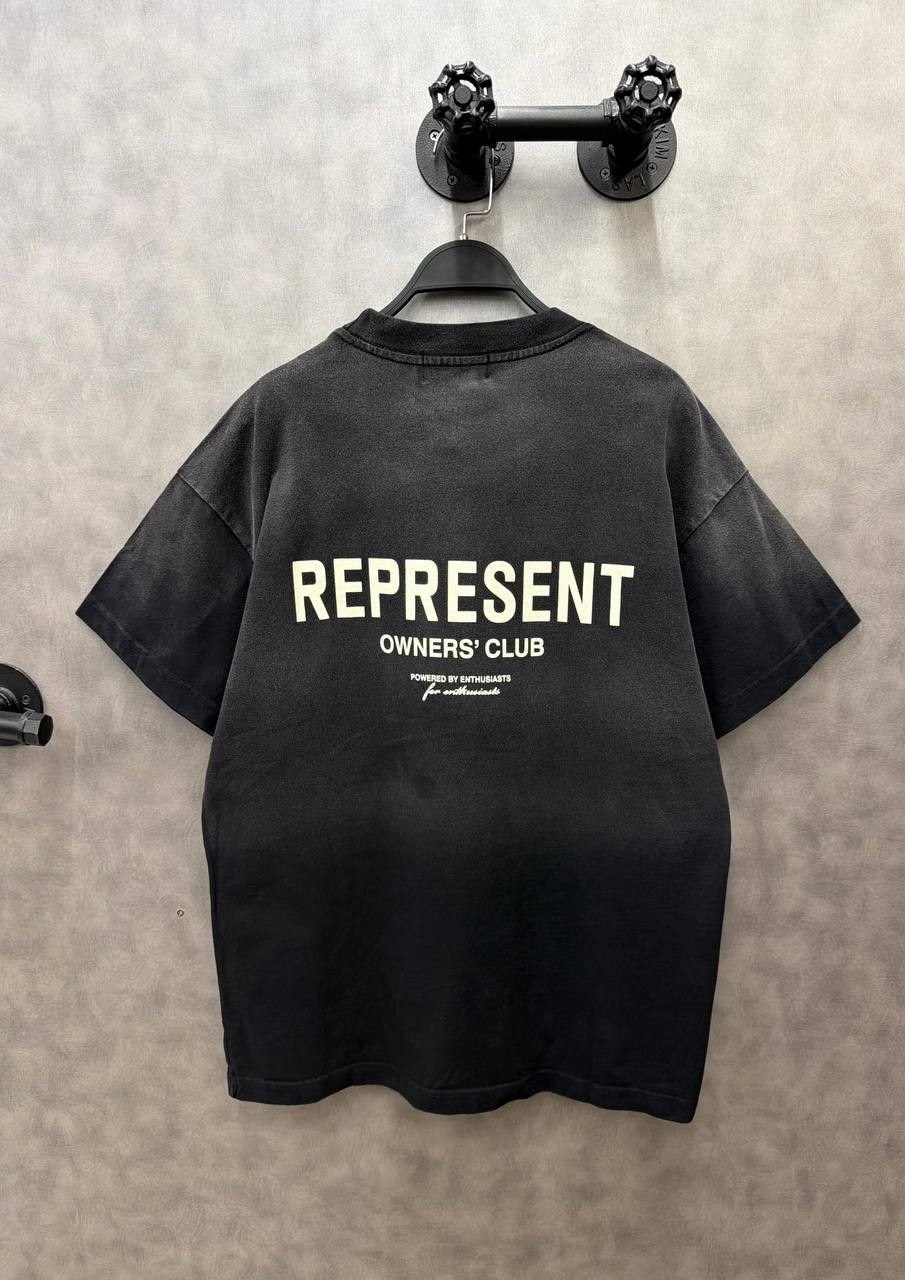 футболка represent owners club,футболка represent,футболки мужские повседневные,футболка с принтом owners club represent черный,мужская футболка