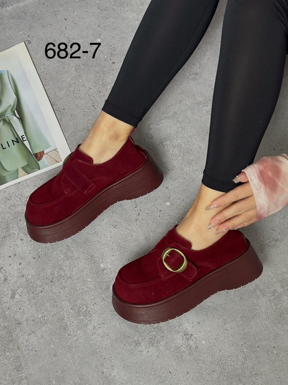 ,замшевые женские туфли-лоферы на платформе, повседневные,женская ,модная женская