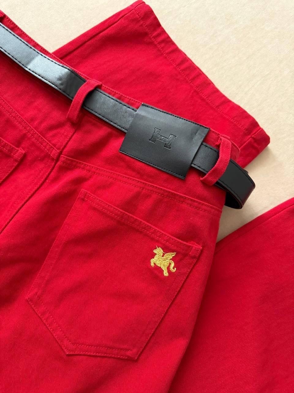 джинсы красные,брюки красные,брюки кюлоты,штаны красные,широкие джинсы