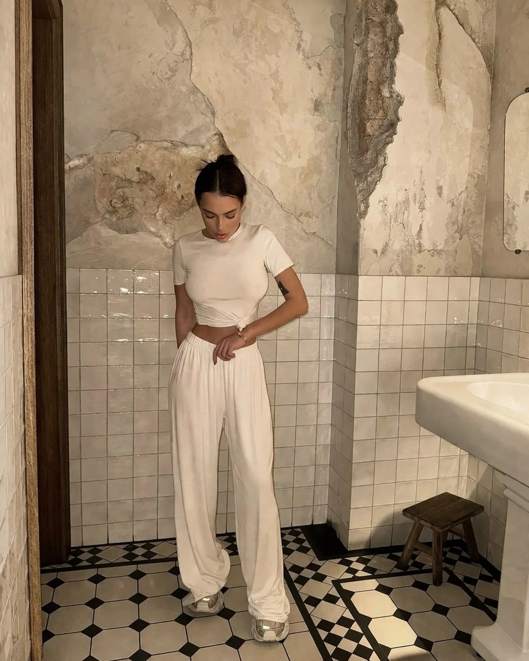 костюм с брюками палаццо,костюм с кроп топом,брюки палаццо,костюм с брюками и топом,брюки спортивные штаны палаццо romano