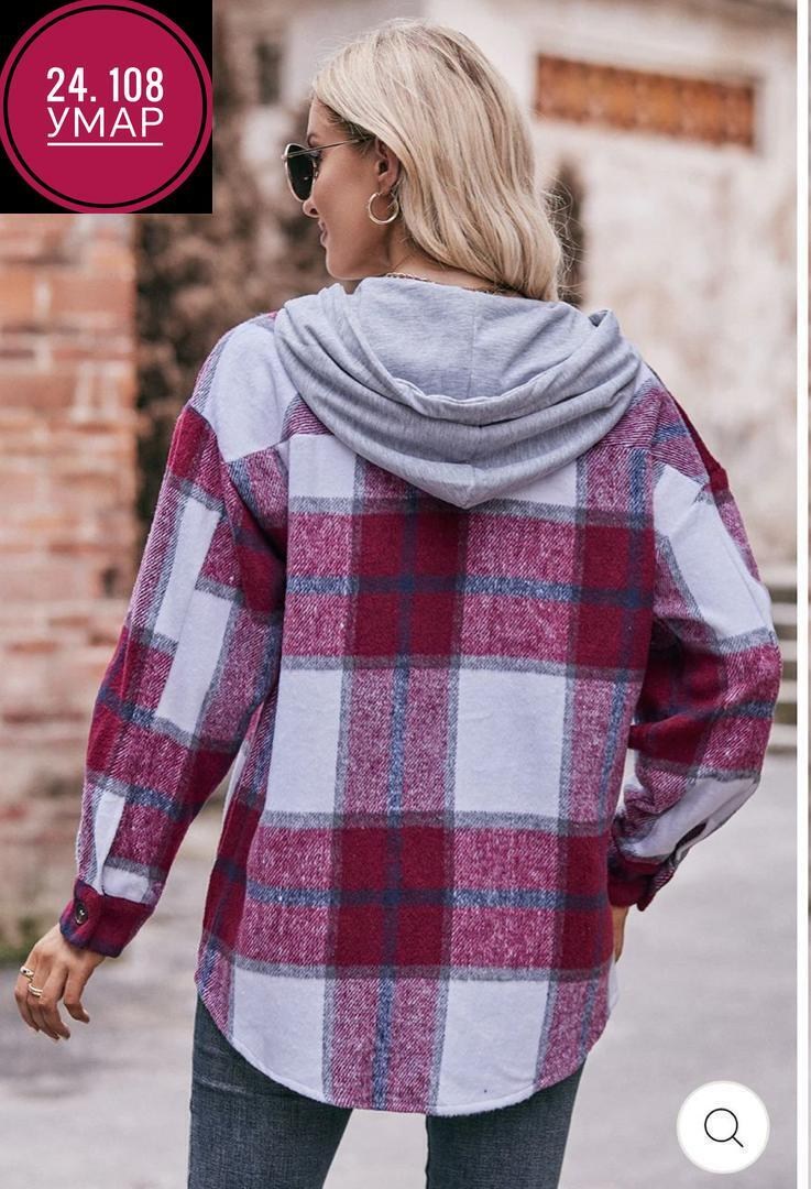рубашка теплая,рубашка с капюшоном,рубашка женская в клетку теплая,рубашка женская,рубашка женская теплая