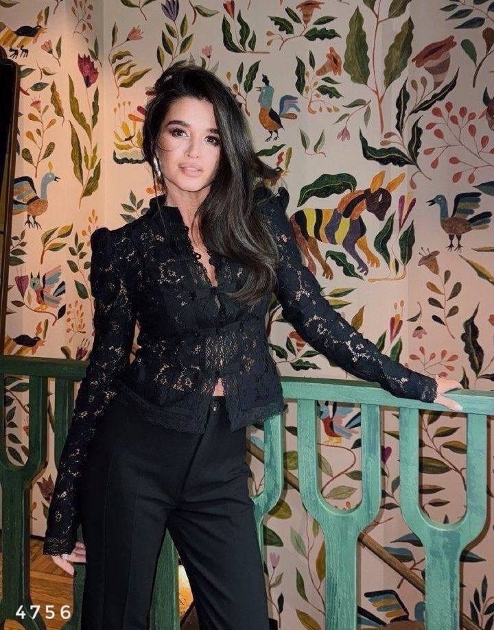 кружевная блузка,женская кружевная блузка,гипюровая блузка удлиненная вечерняя,блузка из кружева и гипюра,женская блузка гипюровая вечерняя с длинным рукавом