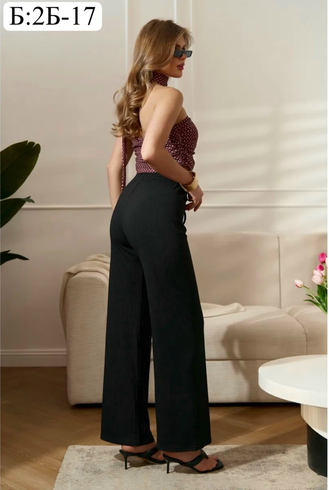 брюки rumoda 2253.1 черный,брюки палаццо,брюки женские,широкие брюки женские,стильные брюки