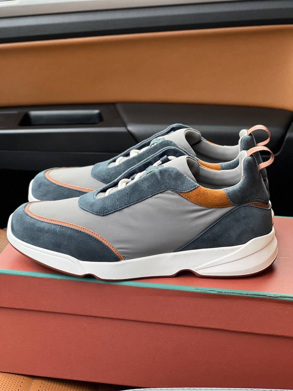 кроссовки loro piana,,кроссовки ecco retro sneaker w 211703/60481,кроссовки loro piana modular walk темно-синие,комбинированные кроссовки