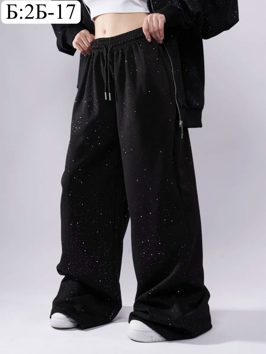 блестящие брюки из полиэстера,штаны со стразами,брюки широкие,спортивные брюки со стразами женские,брюки спортивные женские