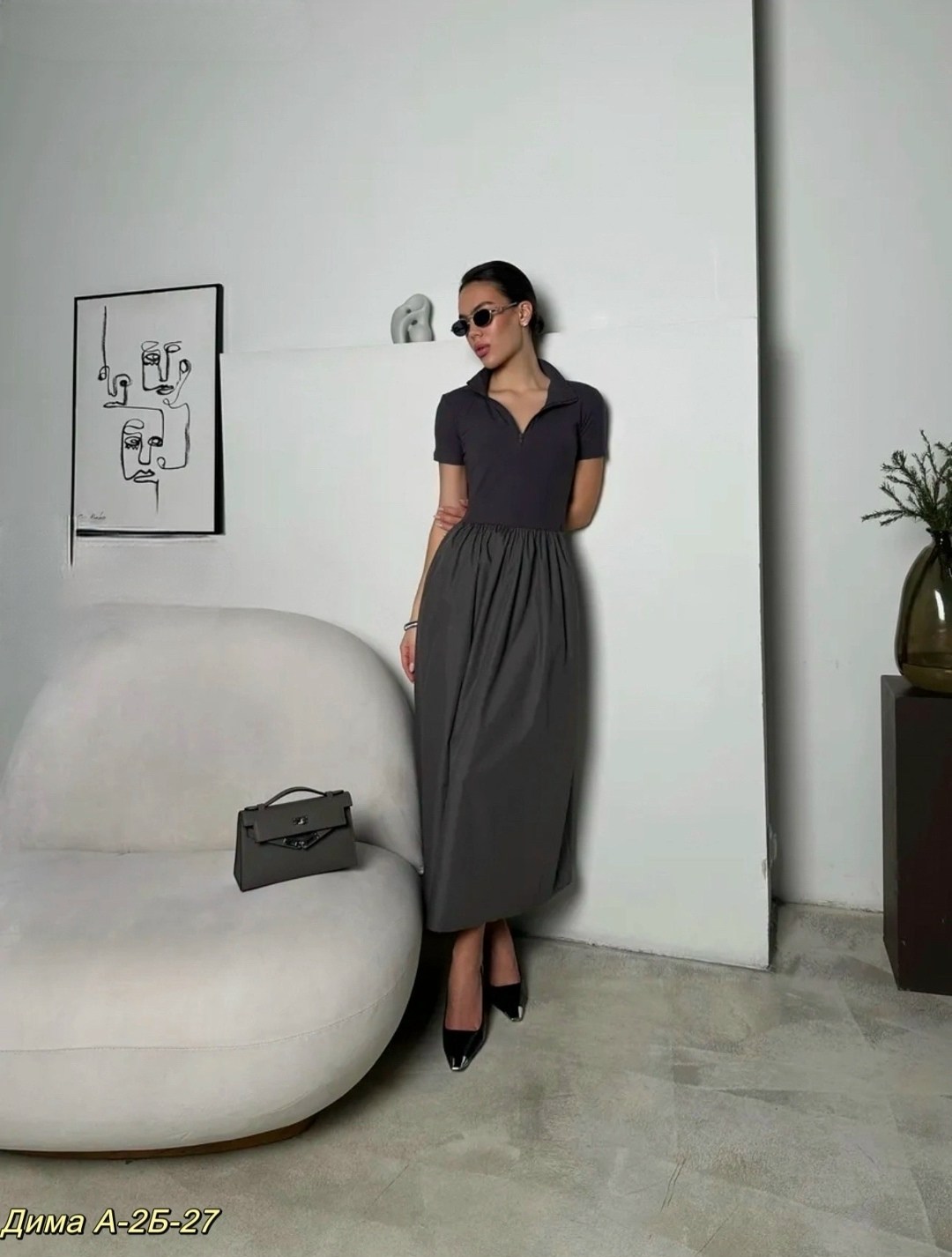 платье стильное,платье длины миди,платье миди,черное платье миди,платье средней длины