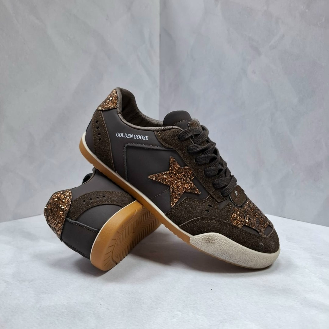 кроссовки golden goose super-star коричневый,golden goose кроссовки ball star коричневый,коричневые кроссовки ball star golden goose anthracite silver,кроссовки golden goose ball star,