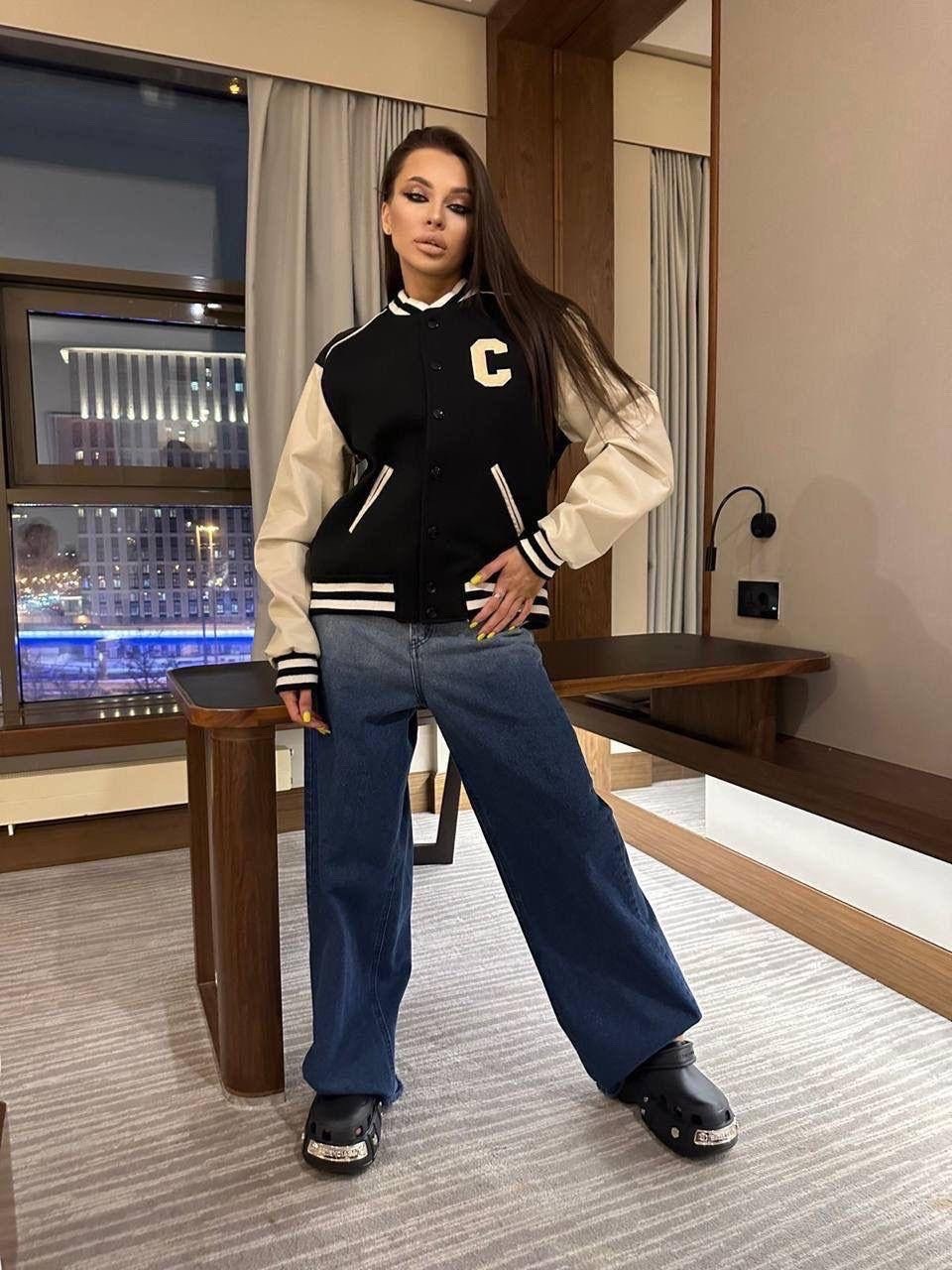 mtforce кожаный бомбер женский черного цвета,куртка бомбер женская,бомбер черный женский,бомбер оверсайз куртка из экокожи c&h style,куртка бомбер