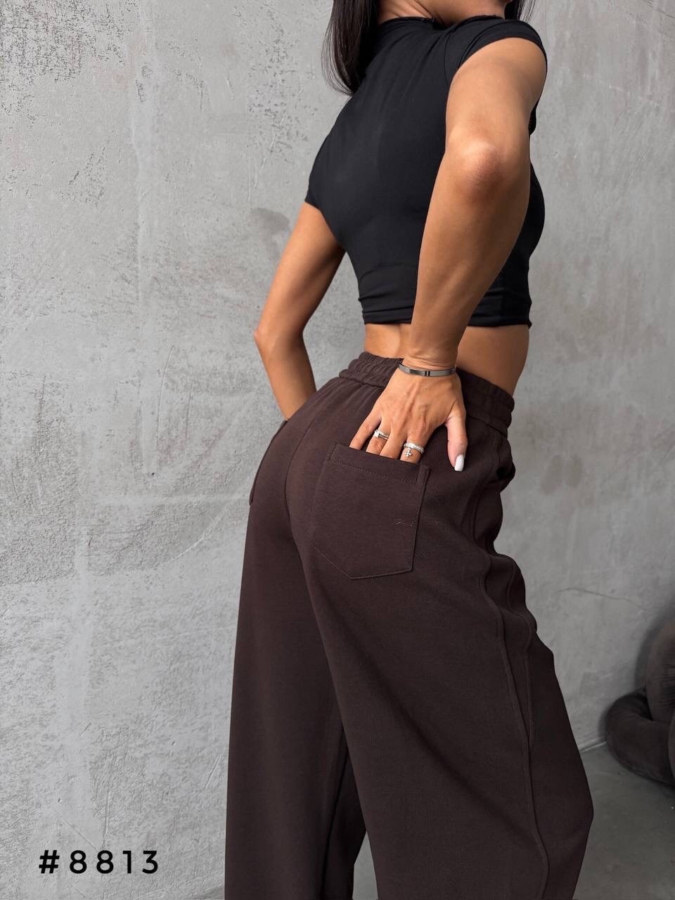 брюки летние палаццо штаны широкие легкие floy,женские коричневые широкие брюки с высокой посадкой,женские брюки,брюки палаццо трикотажные,брюки женские широкие