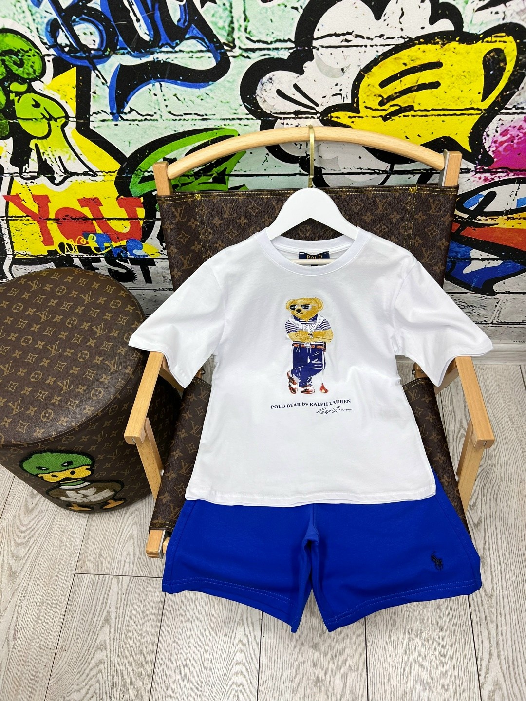 комплект одежды,одежда для мальчика,ralph lauren polo bear,комплект одежды для мальчика,комплект футболка