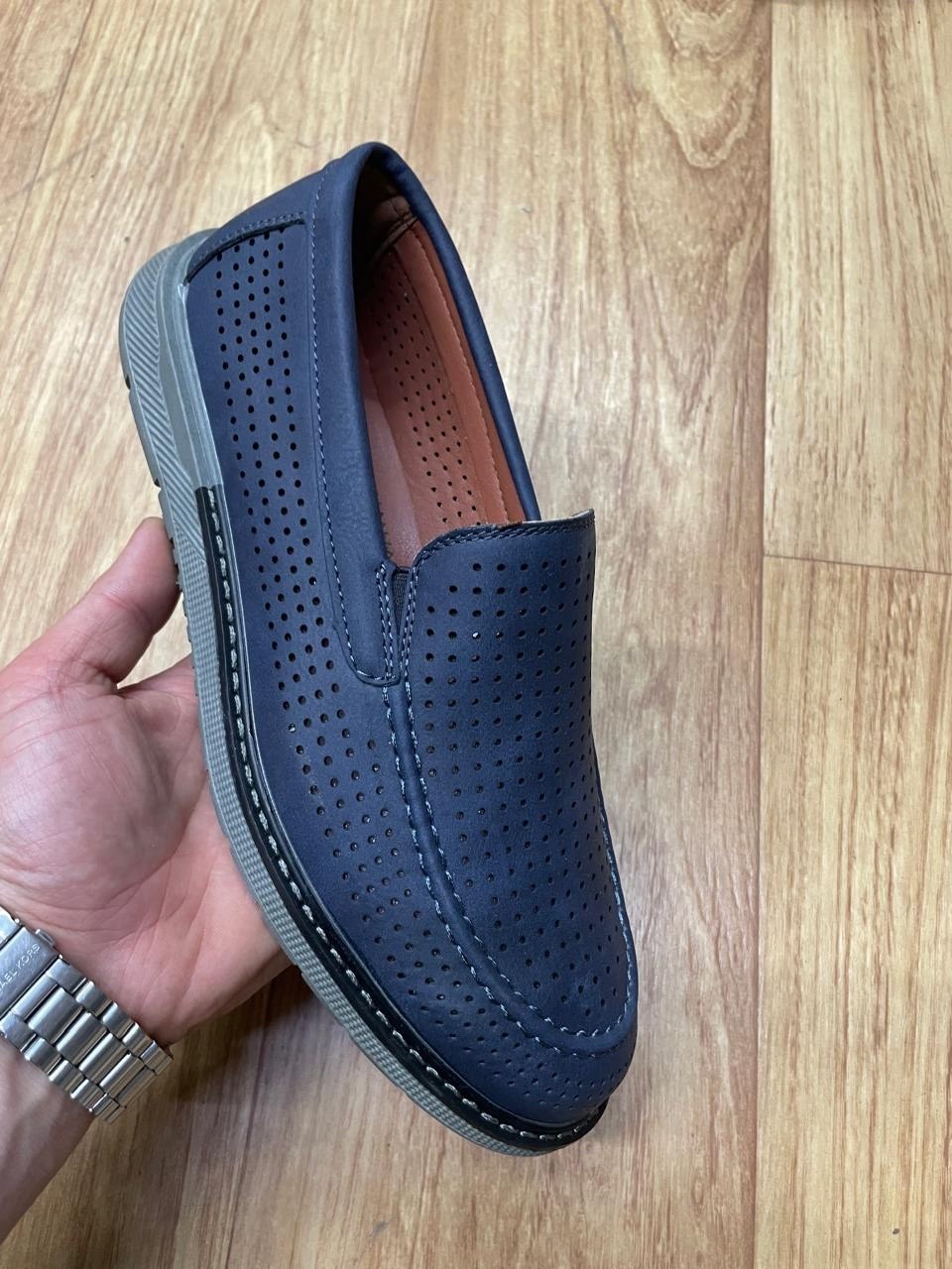 ,туфли мужские,туфли летние мужские,полуботинки мужские,туфли мужские нат.кожа пу (черный  размер 41)