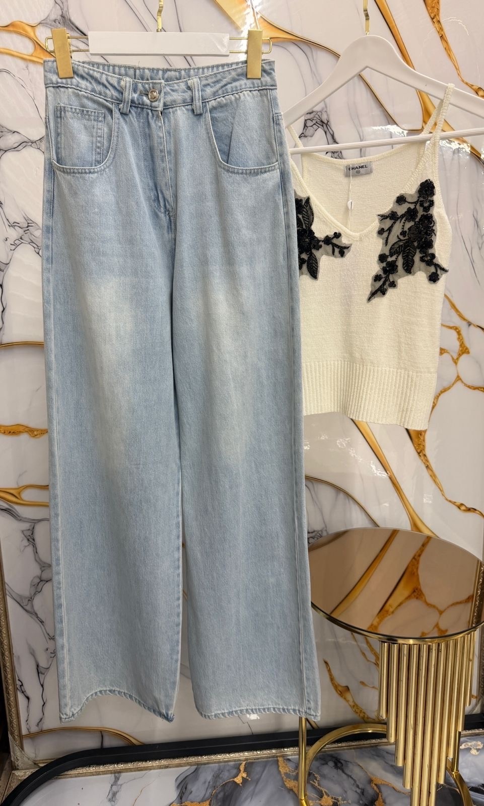 женские джинсы,модные джинсы,джинсы chanel,джинсы шанель,широкие джинсы