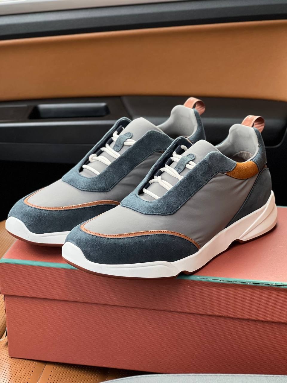 кроссовки loro piana,,кроссовки ecco retro sneaker w 211703/60481,кроссовки loro piana modular walk темно-синие,комбинированные кроссовки