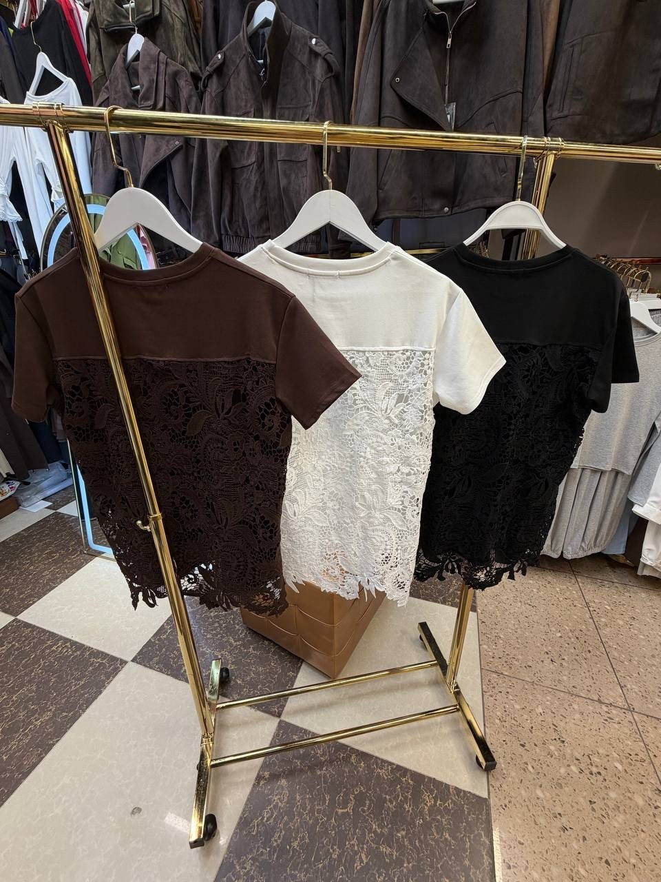 футболка с кружевами,кружевная футболка,стильная футболка,женская футболка,кружевная блузка