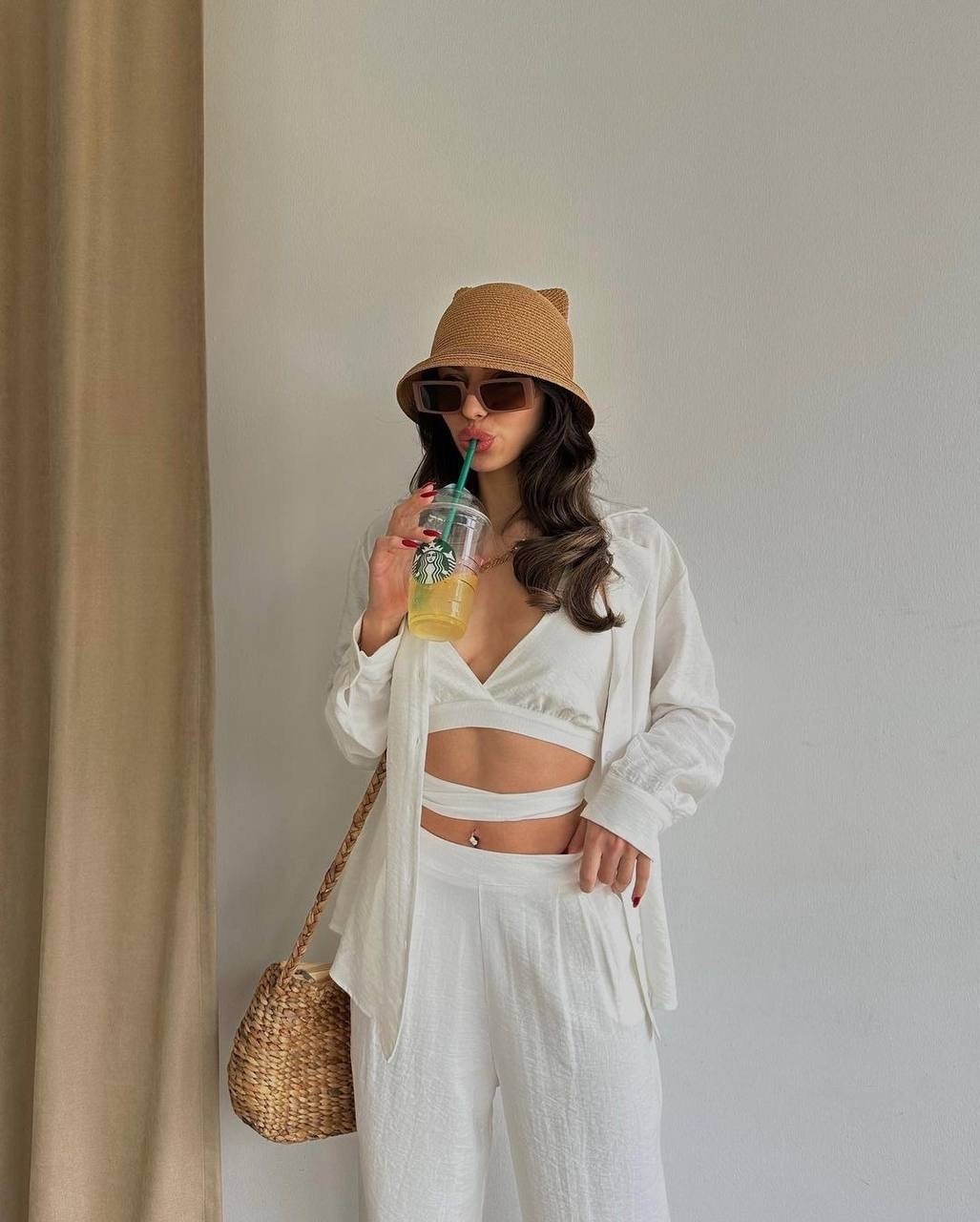 женские костюмы,брючный костюм с топом,костюм женский брючный,костюм пышные штаны и топик,женский костюм из двух предметов