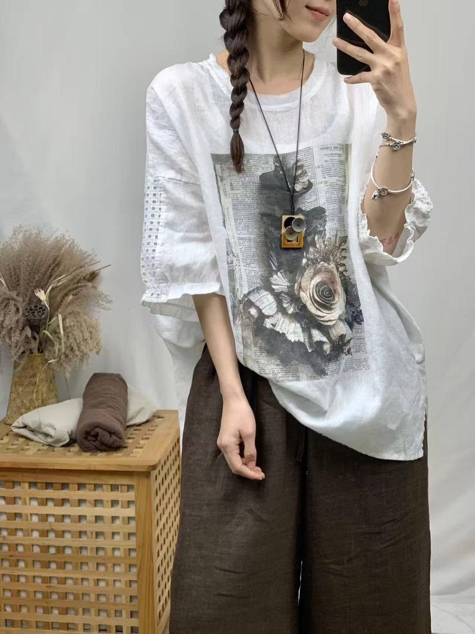 женская блузка,женские льняные футболки,женская футболка из хлопка и льна,футболка женская из хлопка,стильные льняные блузки