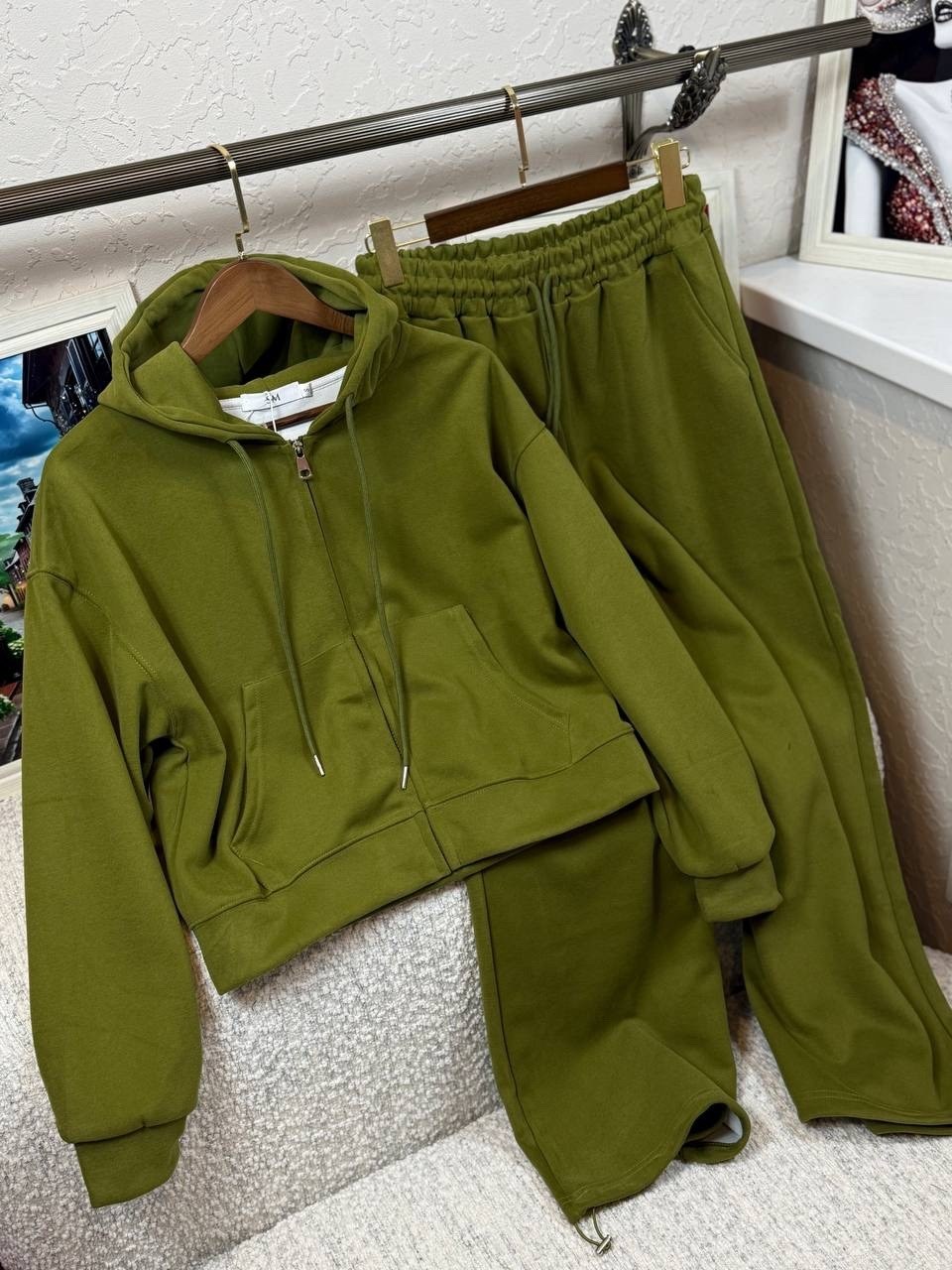 костюм спортивный со штанами палаццо и зип худи micca 362768683,костюм женский,костюм спортивный женский,костюм спортивный со штанами палаццо и зип худи micca цвет желтый,спортивный костюм