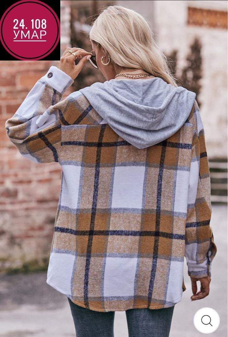 рубашка теплая,рубашка с капюшоном,рубашка женская в клетку теплая,рубашка женская,рубашка женская теплая