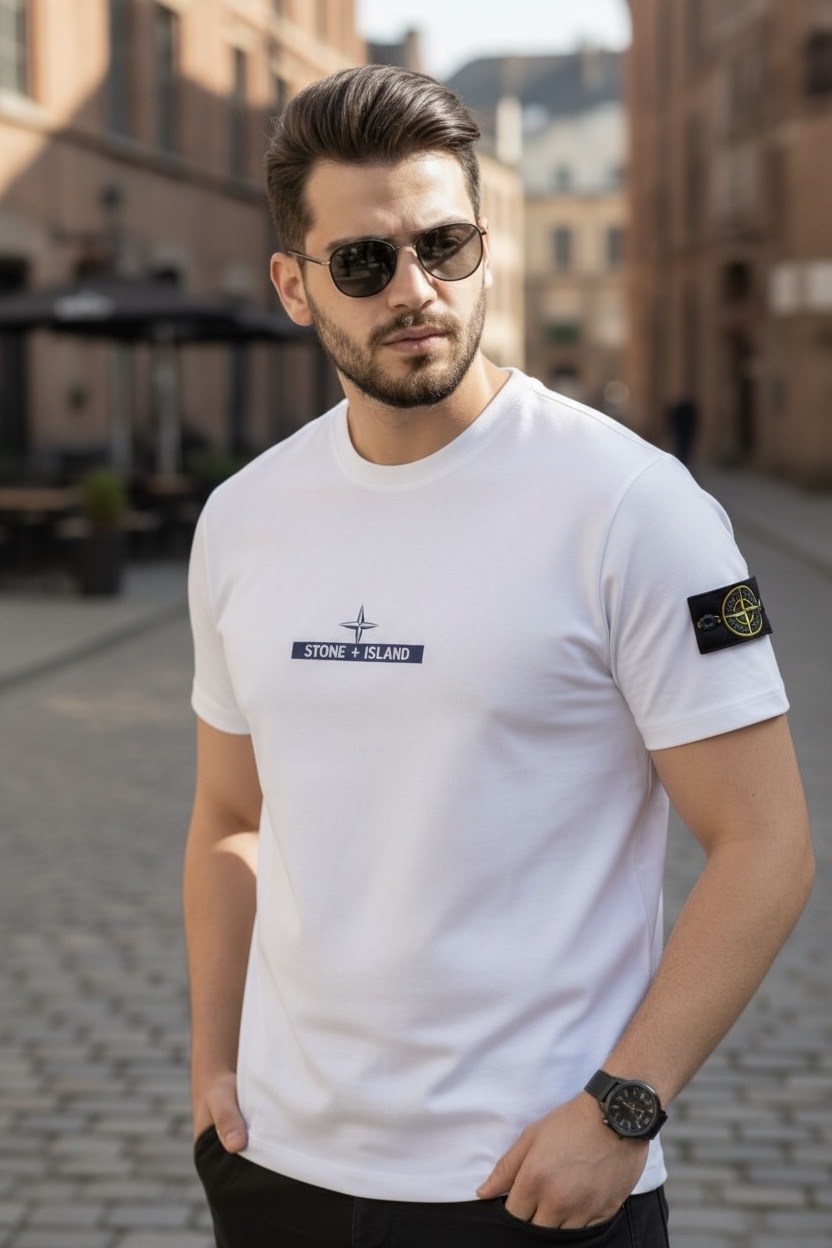 мужские футболки stone island,футболка стон айленд,белая футболка stone island,стон айленд,футболка с патчем stone island