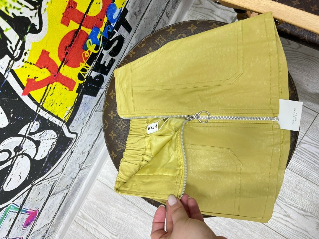 желтая юбка,юбка женская,кожаная юбка горчичного цвета,юбка,юбка кожаная