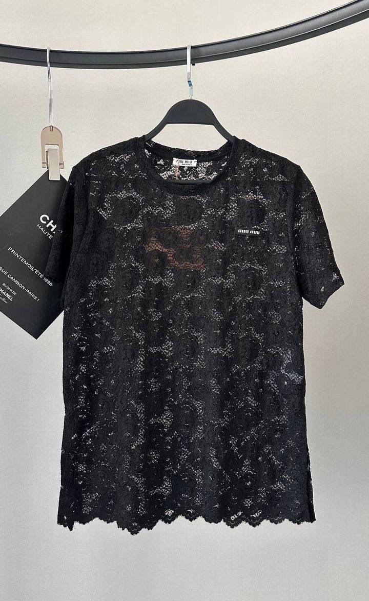 футболка с кружевами,кружевная футболка,футболки женская,луи виттон футболка женская,футболка шанель