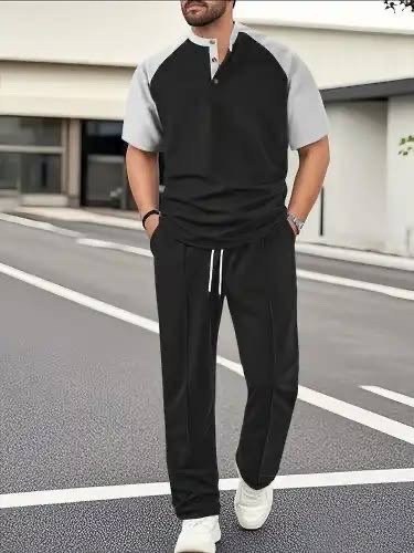 мужской летний костюм,мужские повседневные комплекты,мужские комплекты,костюм с брюками,мужской повседневный костюм из двух предметов