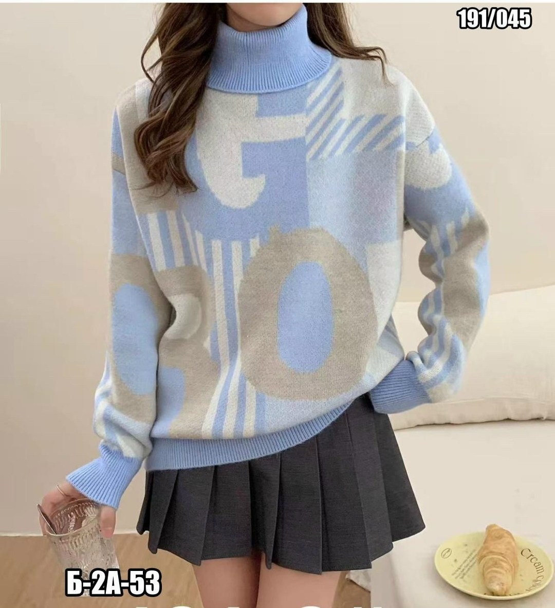 свитера женские,свитер,свитер с принтом,свитер женский с принтом,свитер с высоким горлом