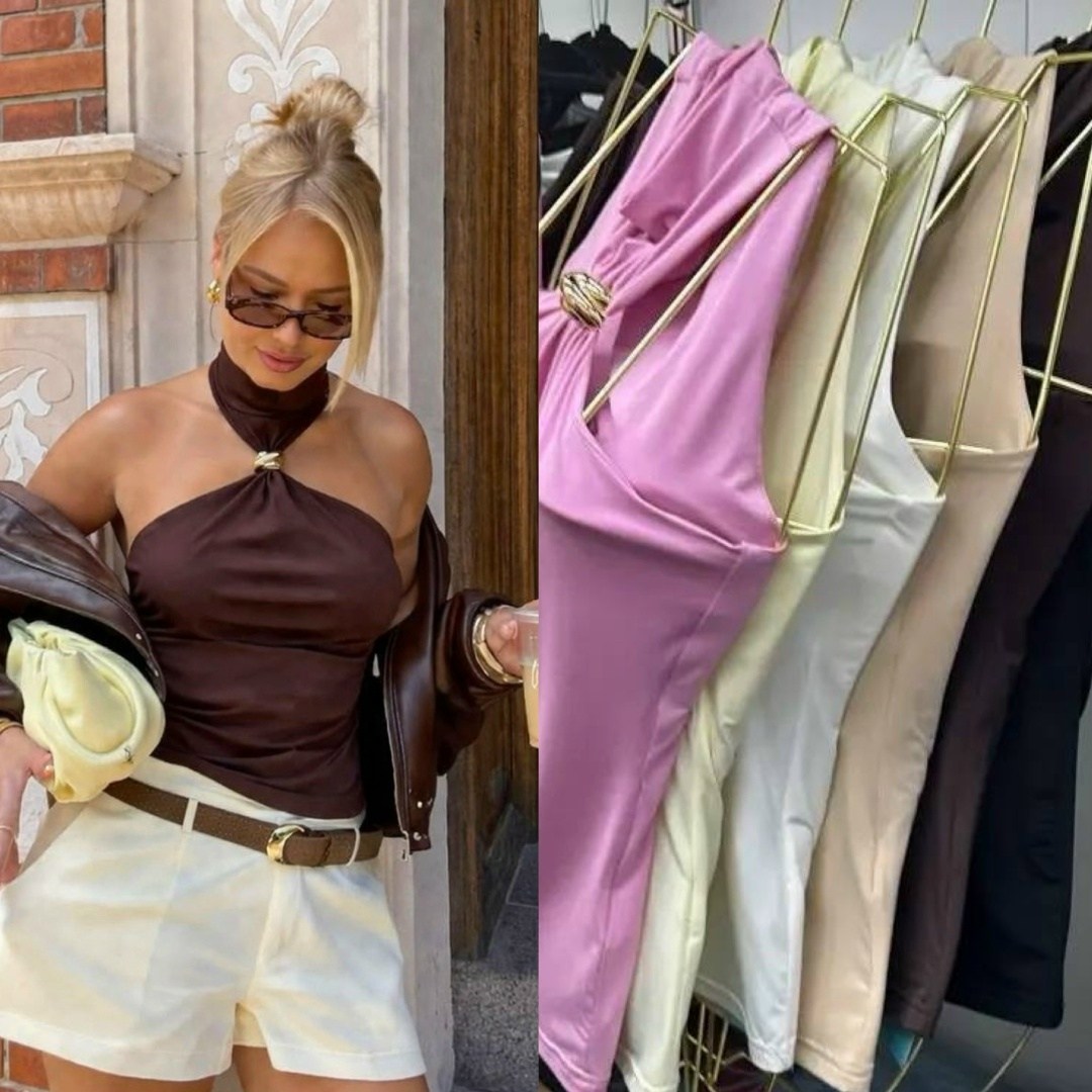 стильные наряды,одежда стильная,мода одежда,топ на завязках