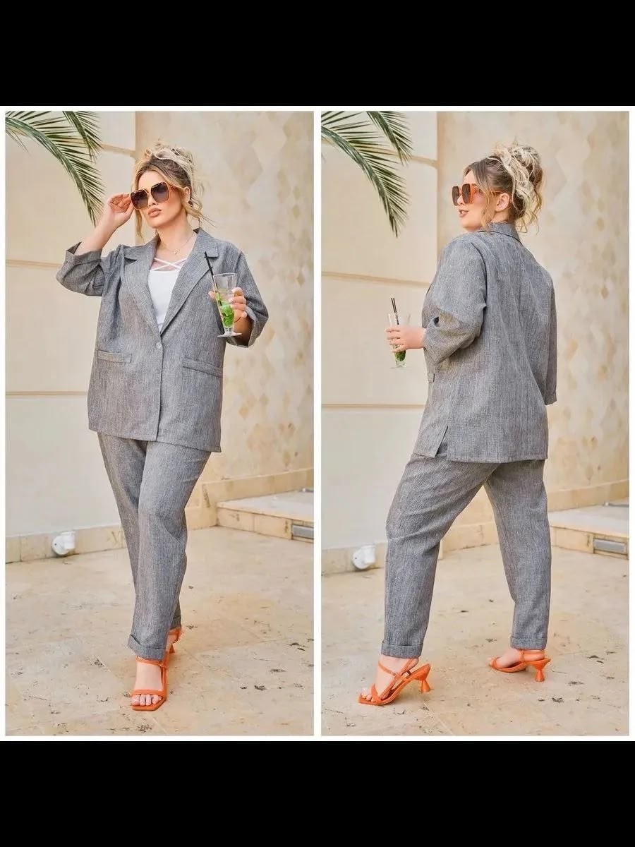 брючный костюм vilena 918 черный,женские костюмы брючные,брючный костюм vilena fashion 918 черный двойка черный размер 50-54,женский брючный костюм-двойка,костюм брючный женский деловой