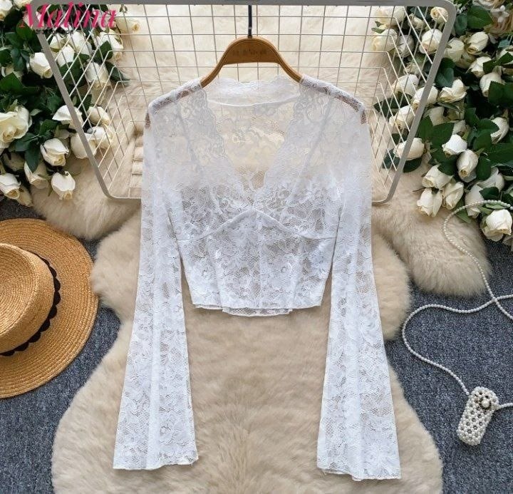 женская кружевная блузка с длинным рукавом,кружевной топ,блузка кружевная,блузка женская кружевная,блузка с длинными рукавами
