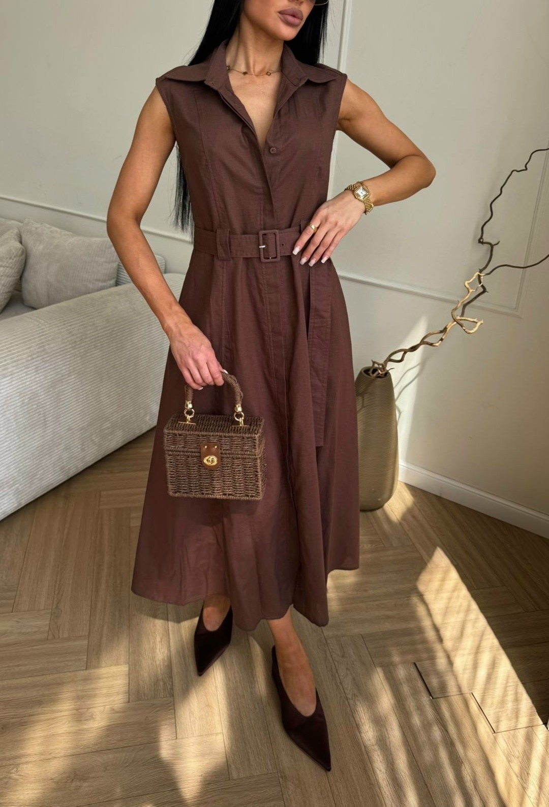 удлиненное платье,стильные платья,коричневое платье,платье идеальное,платье женской