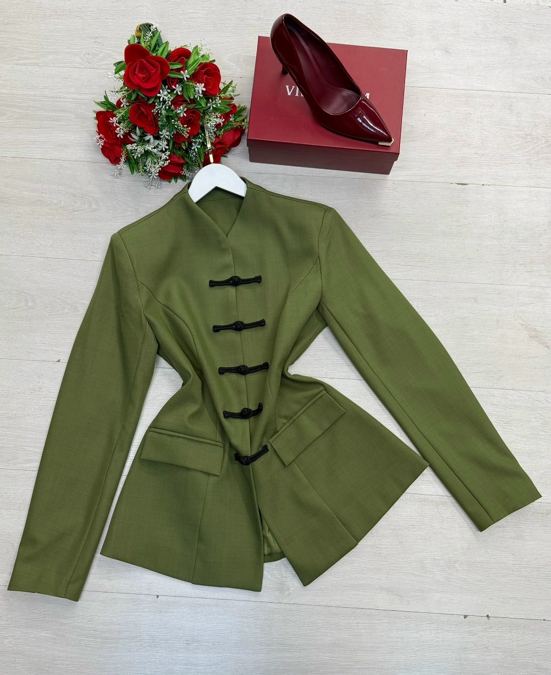 осенний черный пиджак в китайском стиле с воротником-стойкой,жакет,женский пиджак со стойкой воротником,пиджак,приталенный жакет