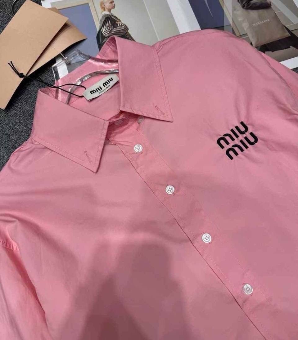женская рубашка,рубашка miu miu,рубашка,розовая рубашка,рубашка женская розовая