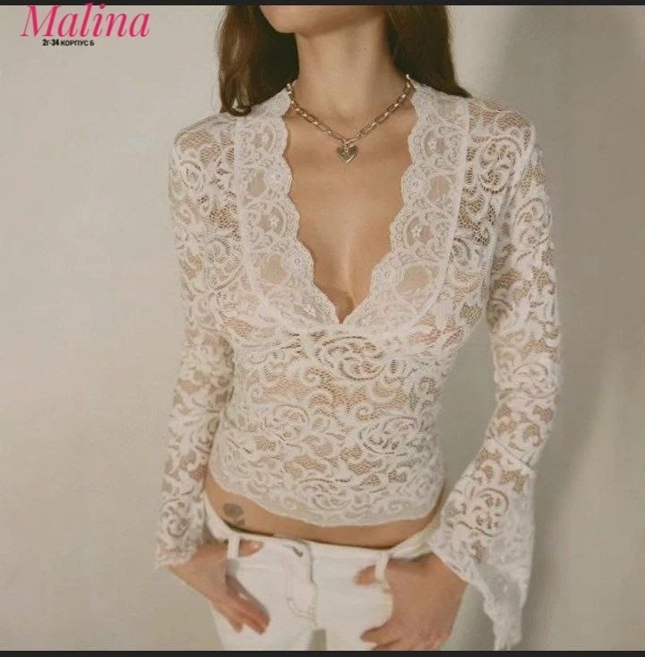 женская кружевная блузка с длинным рукавом,кружевной топ,блузка кружевная,блузка женская кружевная,блузка с длинными рукавами