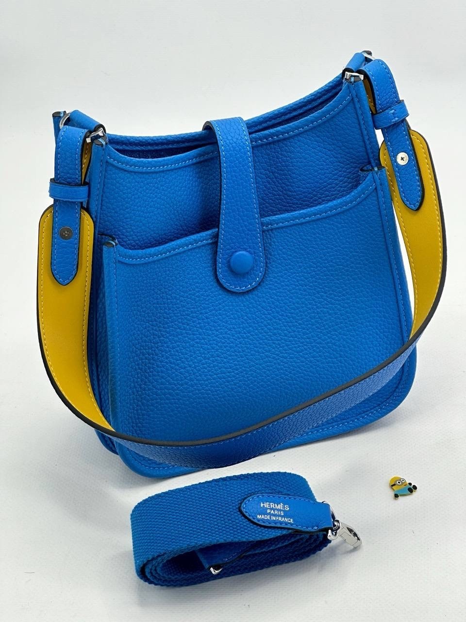 сумка hermes evelyne,сумка эрмес эвелин синяя,сумкаhermes evelyne из натуральной кожи togo,женская кожаная сумка через плечо hermes evelyne,сумка hermes