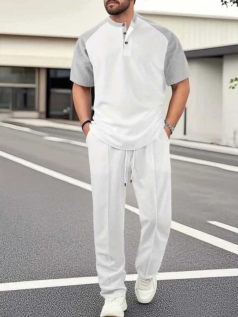 мужской летний костюм,мужские повседневные комплекты,мужские комплекты,костюм с брюками,мужской повседневный костюм из двух предметов