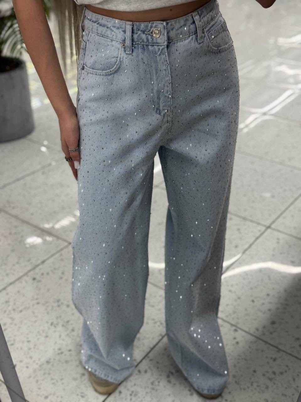 джинсы с стразами,широкие джинсы,джинсы женские,женские джинсы с завышенной талией синие бриллиантовые брюки в стиле ретро,широкие джинсы со стразами