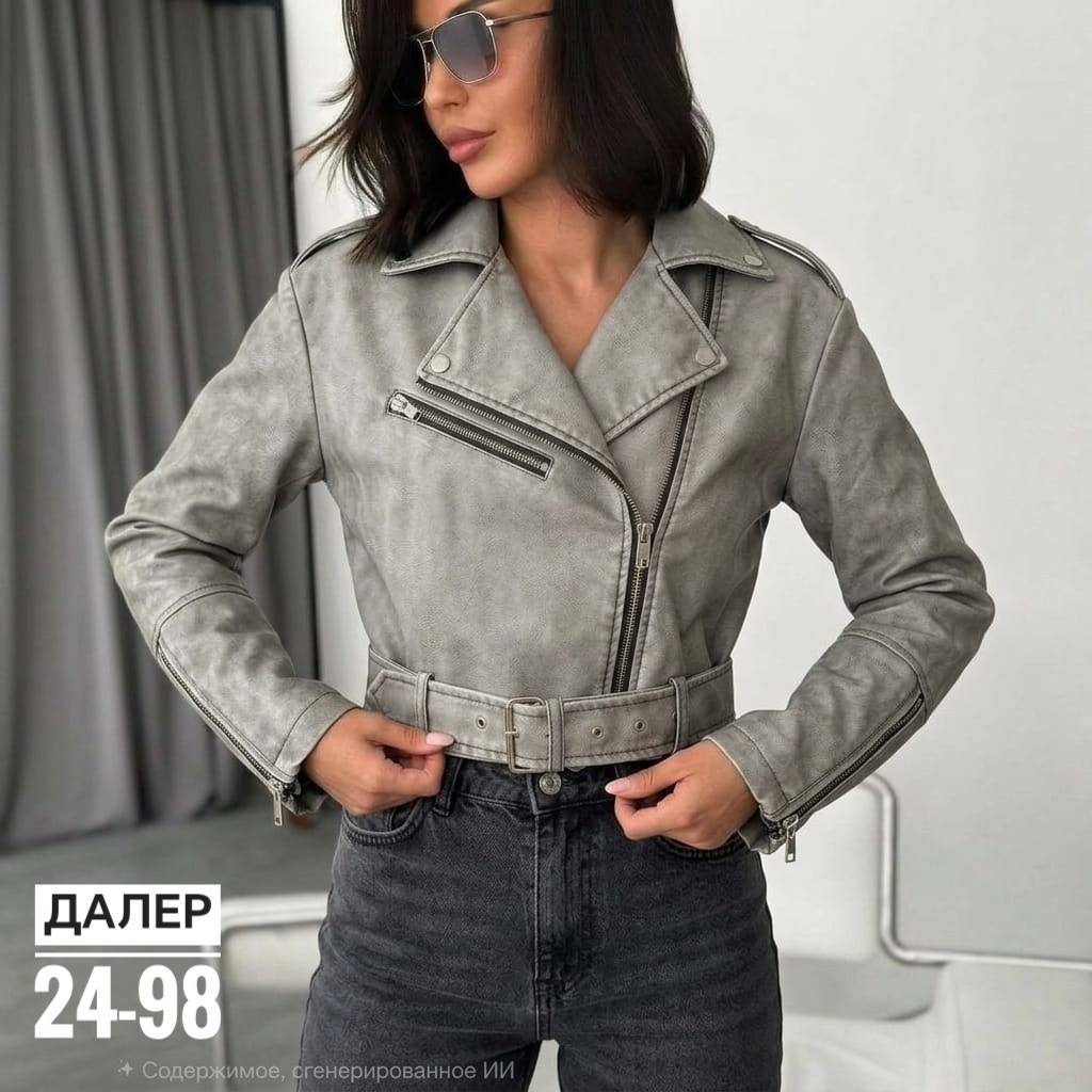 кожаная куртка косуха janna banana цвет серый,куртка косуха женская,куртка косуха,кожаная куртка кожанка косуха,кожаная куртка косуха