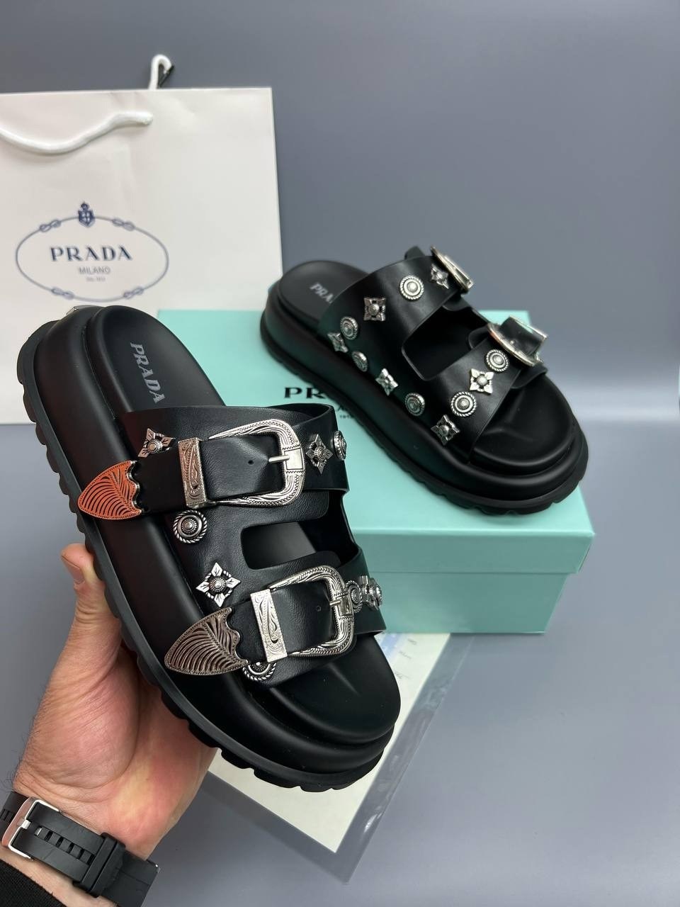 босоножки prada,сандалии prada,шлепанцы prada,шлепки prada,