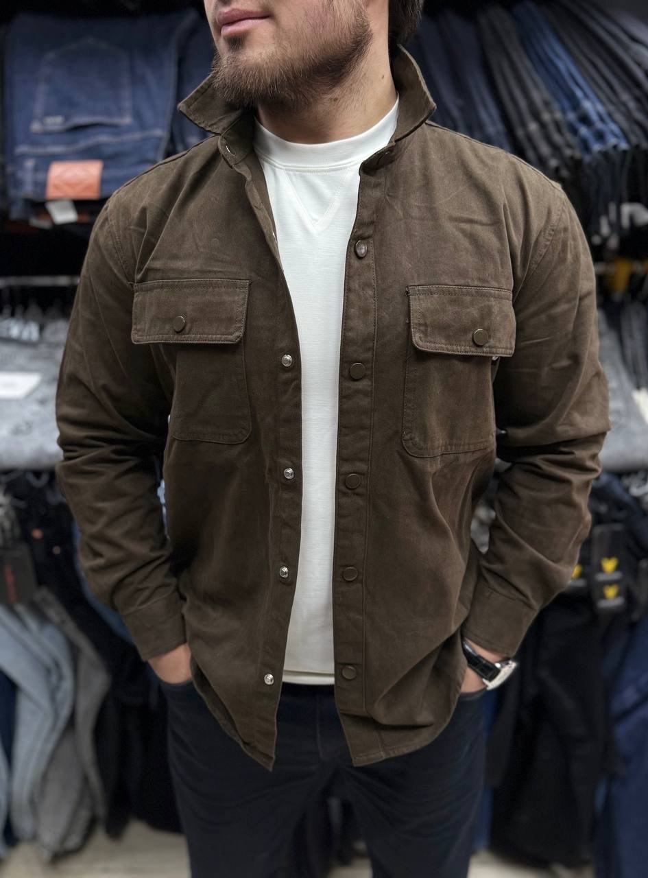 коричневая рубашка,рубашка мужская,мужская рубашка из замши,вельветовая рубашка,рубашка