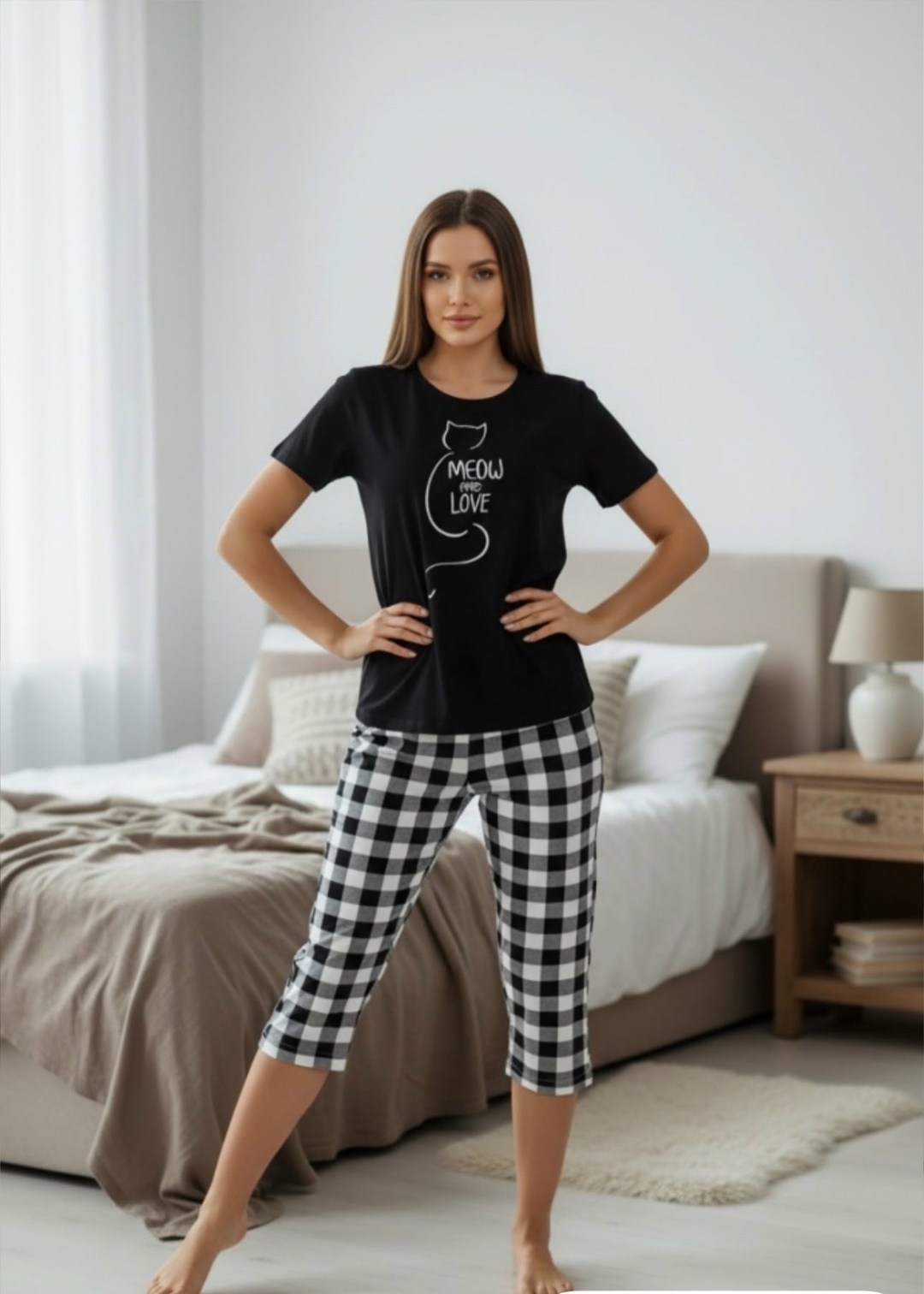 пижама женская,пижама для женщин,пижама женская с бриджами,пижама женская с шортам,комплект пижама