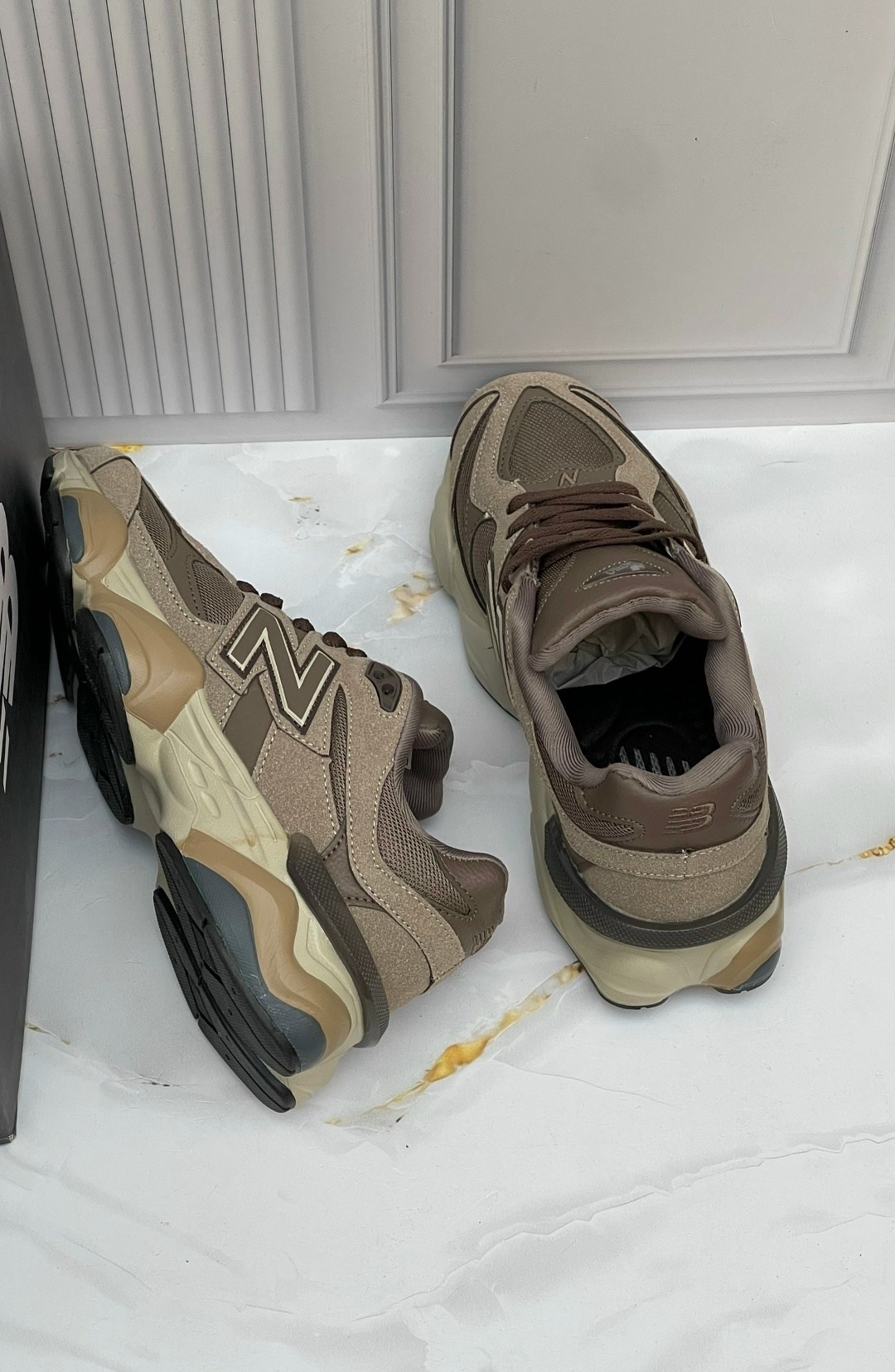 кроссовки new balance 9060,кроссовки new balance 9060 бежевые,кроссовки new balance,кроссовки new balance 9060 'mushroom' коричневый,new balance 9060