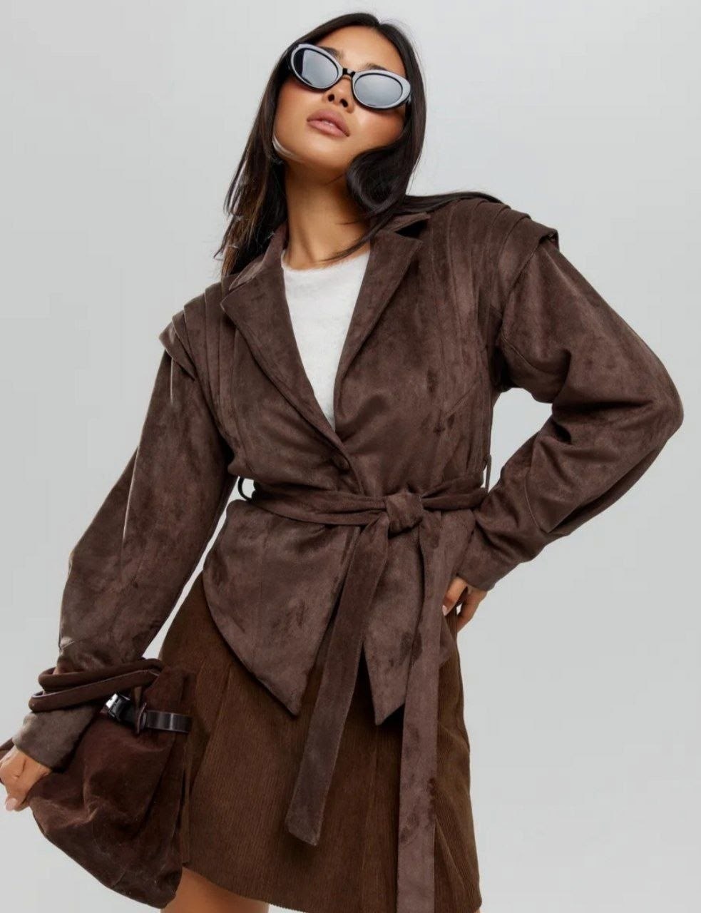 куртка замшевая жакет премиум line xz 325217125,замшевая куртка,куртка замшевая женская,куртка эко замш,куртка замшевая жакет премиум line xz серо-коричневая